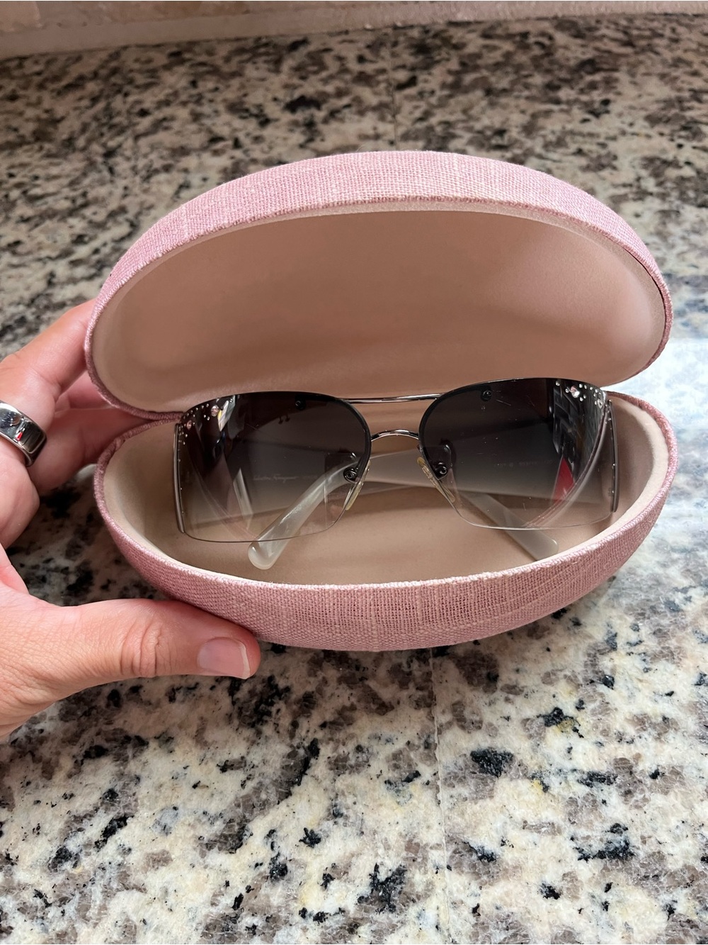 Salvatore Ferragamo Swarovski Crystal Sunglasses